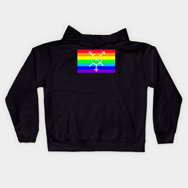 LGBTQ Commie Pride Kids Hoodie by WallHaxx